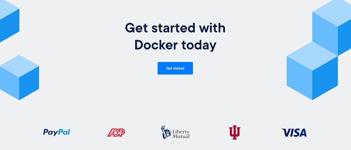 Client logos on Docker.com