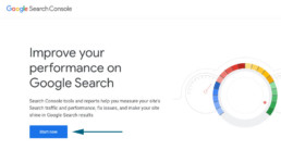 Google Search Console Start Now button