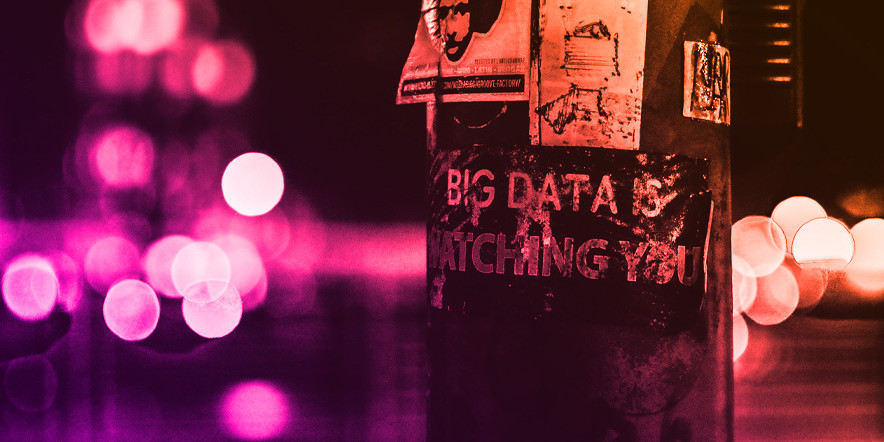 Big Data is Watching sticker on telephone pole