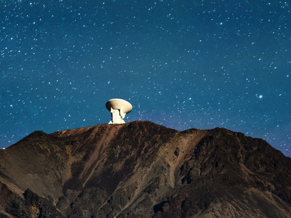 mountains against a starry sky