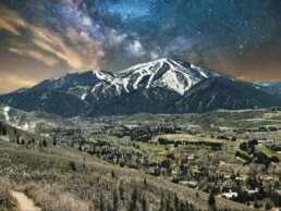 Bald Mountain over Sun Valley Idaho